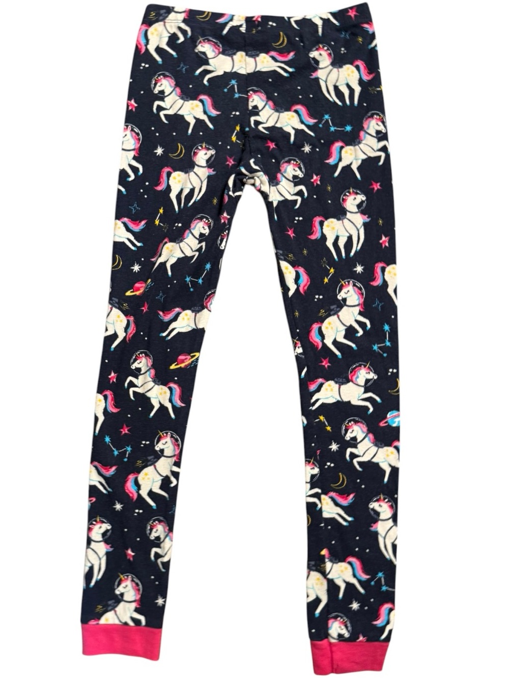 Hatley Unicorn Pajama Set Girls Size 10 Pink Rainbow Space Cotton PJs - Picture 9 of 11